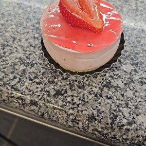 Bavarois mousse fraise insert framboise 1 pers